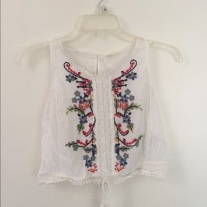 White Embroidered Emma Top
